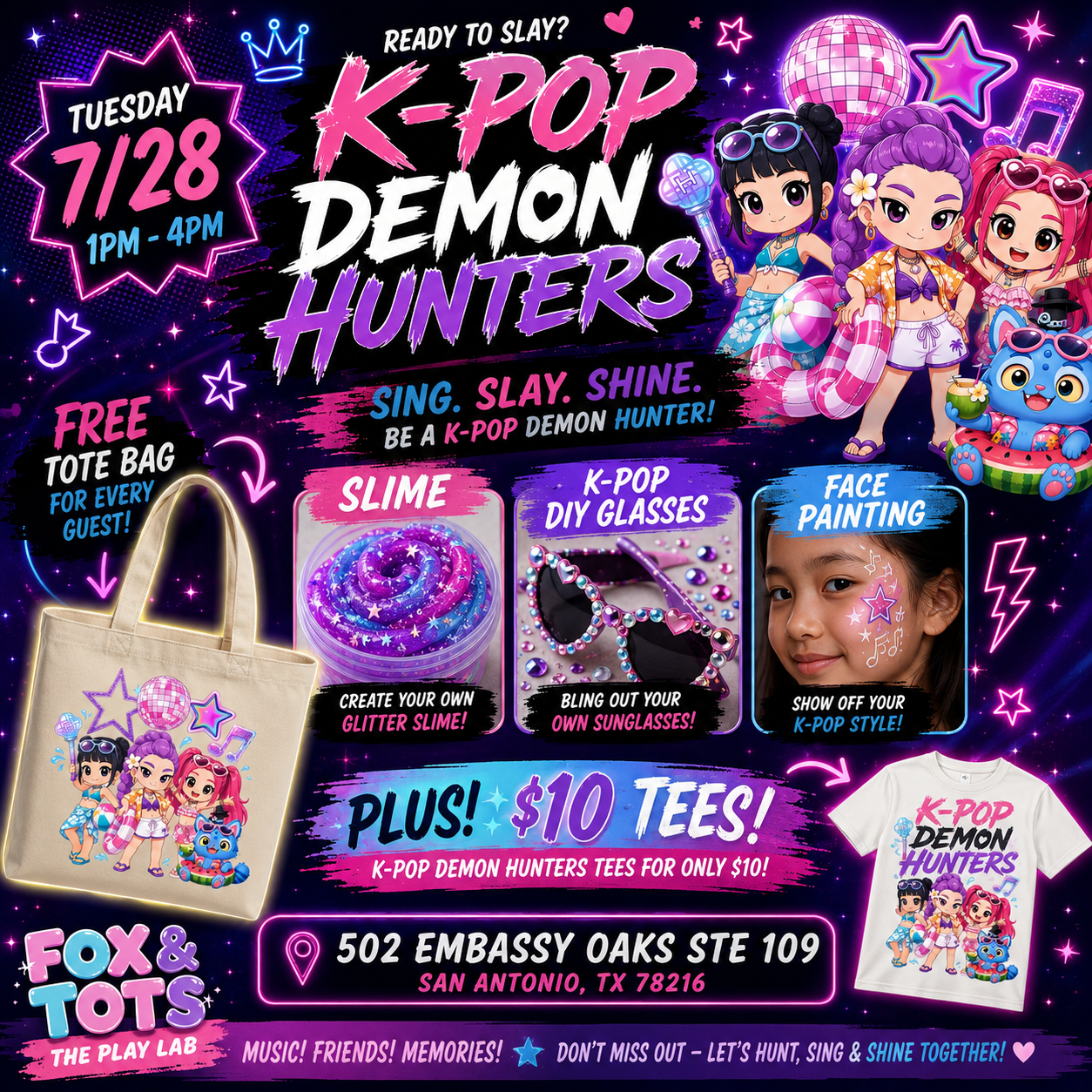 KPOP SUMMER! 7/28 1pm-4pm - come any time! FREE TOTE
