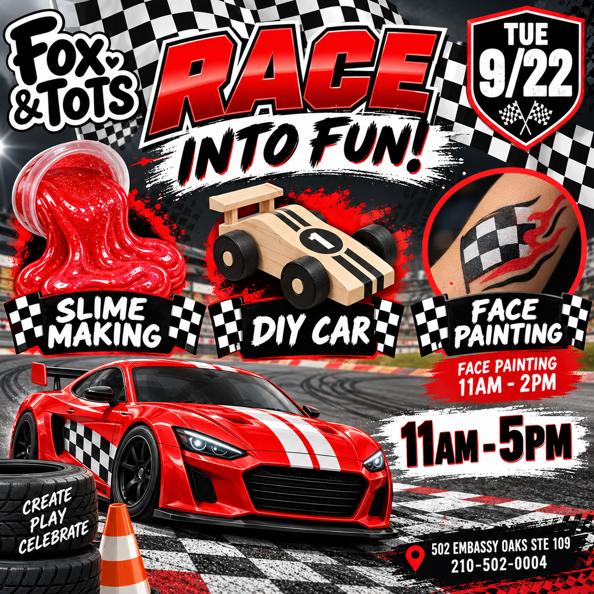 Slime SPEEDWAY!!! 11am-5pm (face painting 11-2pm) come anytime