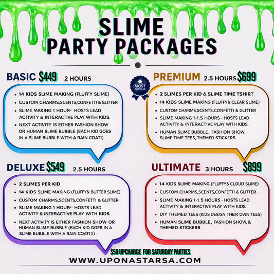 Book Your Slime Party in our Store!