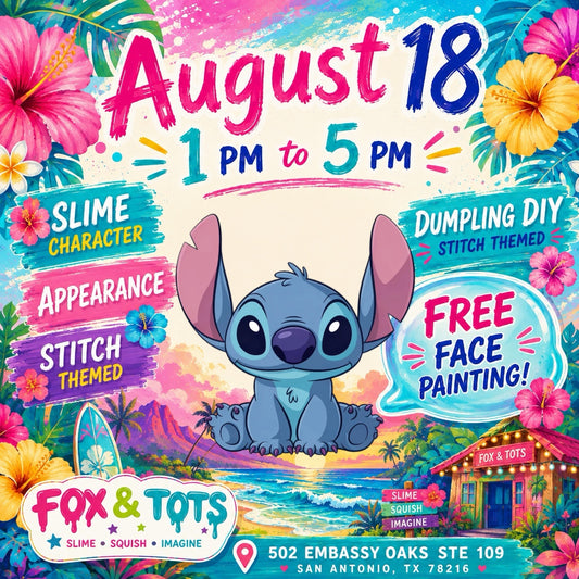 STITCH SLIME & dumpling ! 1pm-5pm - come anytime! 8/18