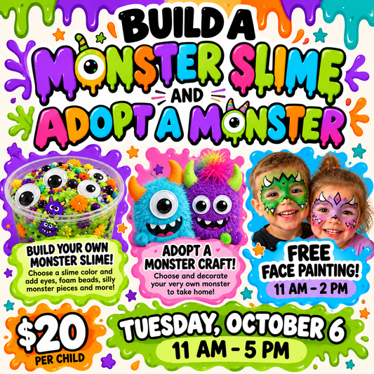 MONSTER MASH 11am-5pm (face painting 11-2pm) come anytime