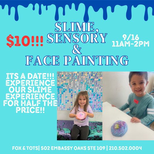 TODDLER TUESDAY HALF PRICE SLIME & SENSORY! 9/16 11am-2pm