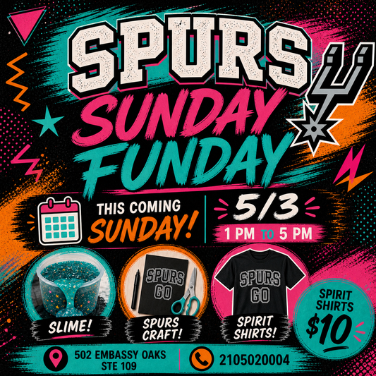 SUNDAY FUN DAY SPURS SLIME EVENT 1pm-5pm come anytime!!!