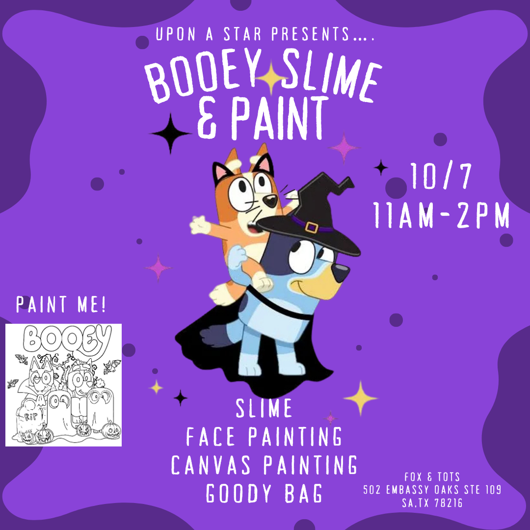 BOOEY SLIME & PAINT 10/7 - 12pm-3pm