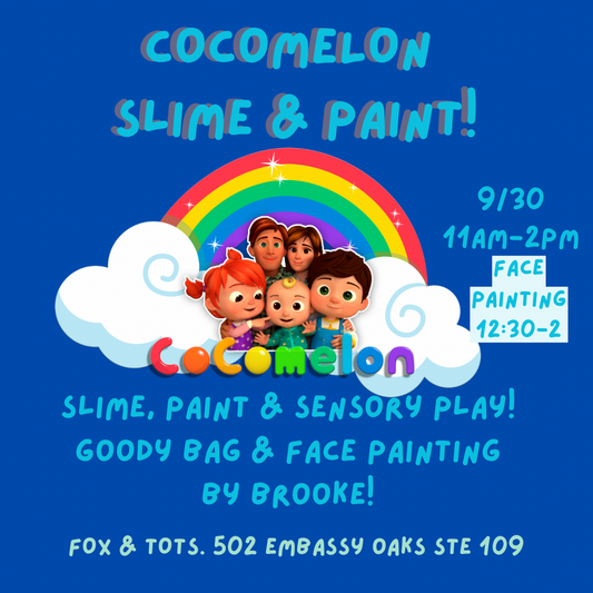 TODDLER TUESDAY COCOMELON 9/30 11-2 (face painting 12:30-2)